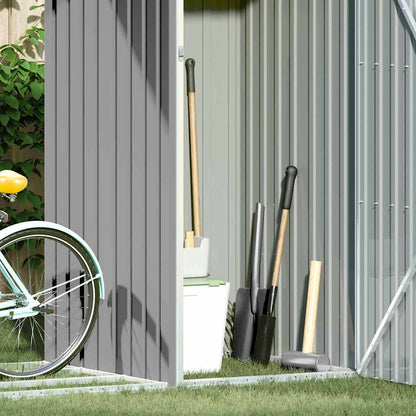 Garten Brennholzlager Grau 245x98x159 cm Verzinkter Stahl