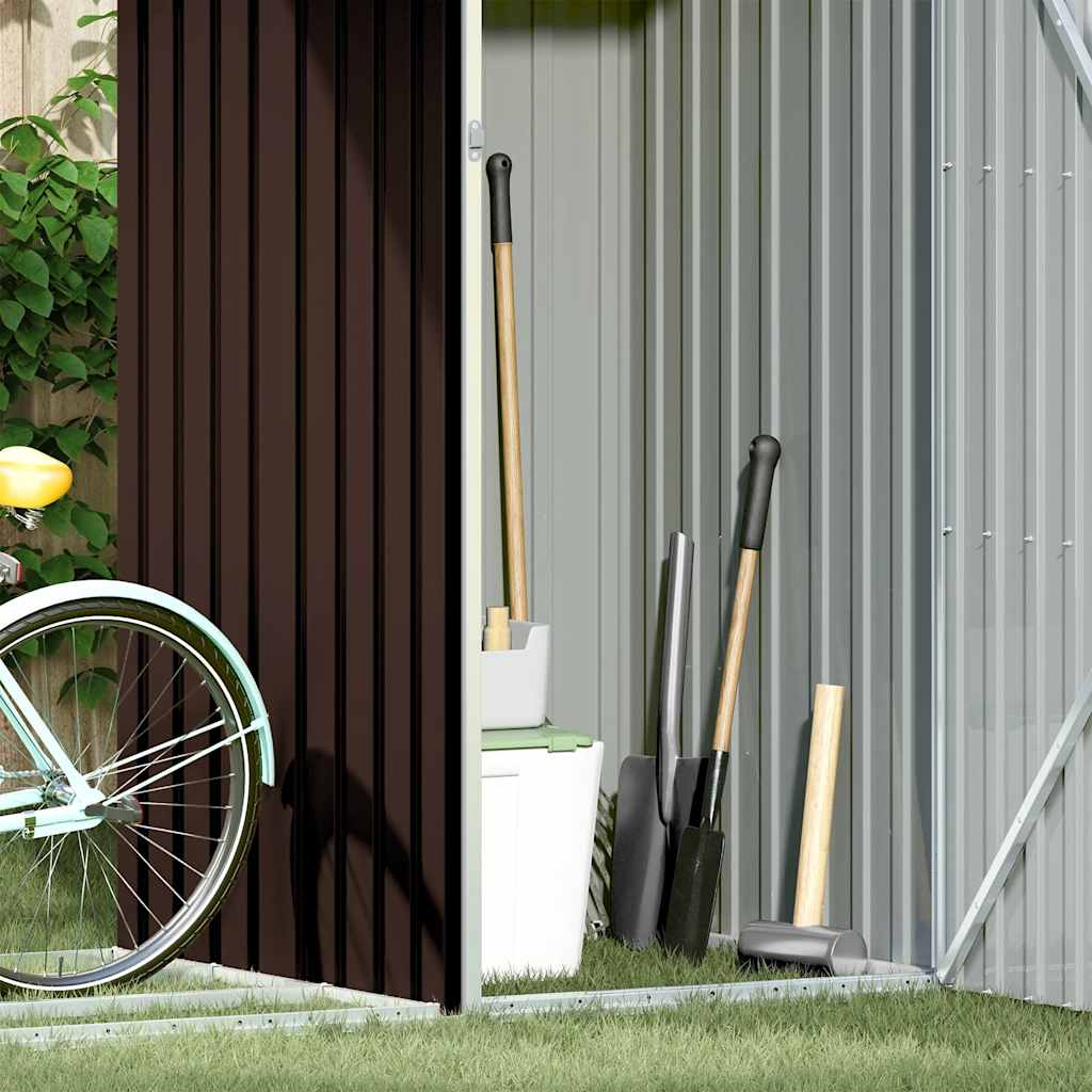 Garten Brennholzlager Braun 245x98x159 cm Verzinkter Stahl