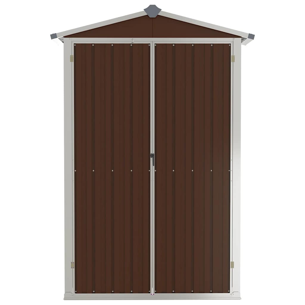 Geräteschuppen Braun 116x45x175 cm Verzinkter Stahl