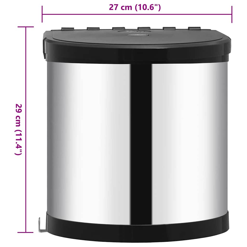 Küchen-Einbau-Mülleimer Edelstahl 8 L