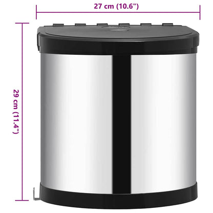 Küchen-Einbau-Mülleimer Edelstahl 8 L
