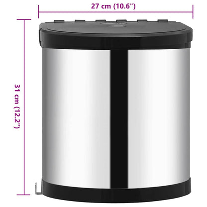 Küchen-Einbau-Mülleimer Edelstahl 12 L
