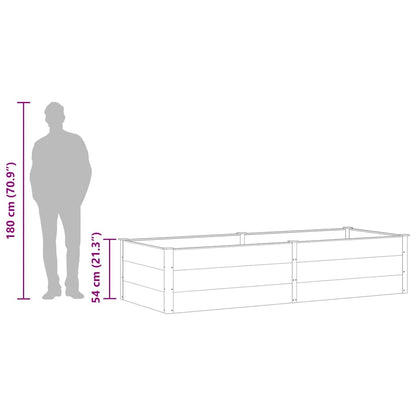 Garten-Hochbeet 250 x 100 x 54 cm WPC Grau