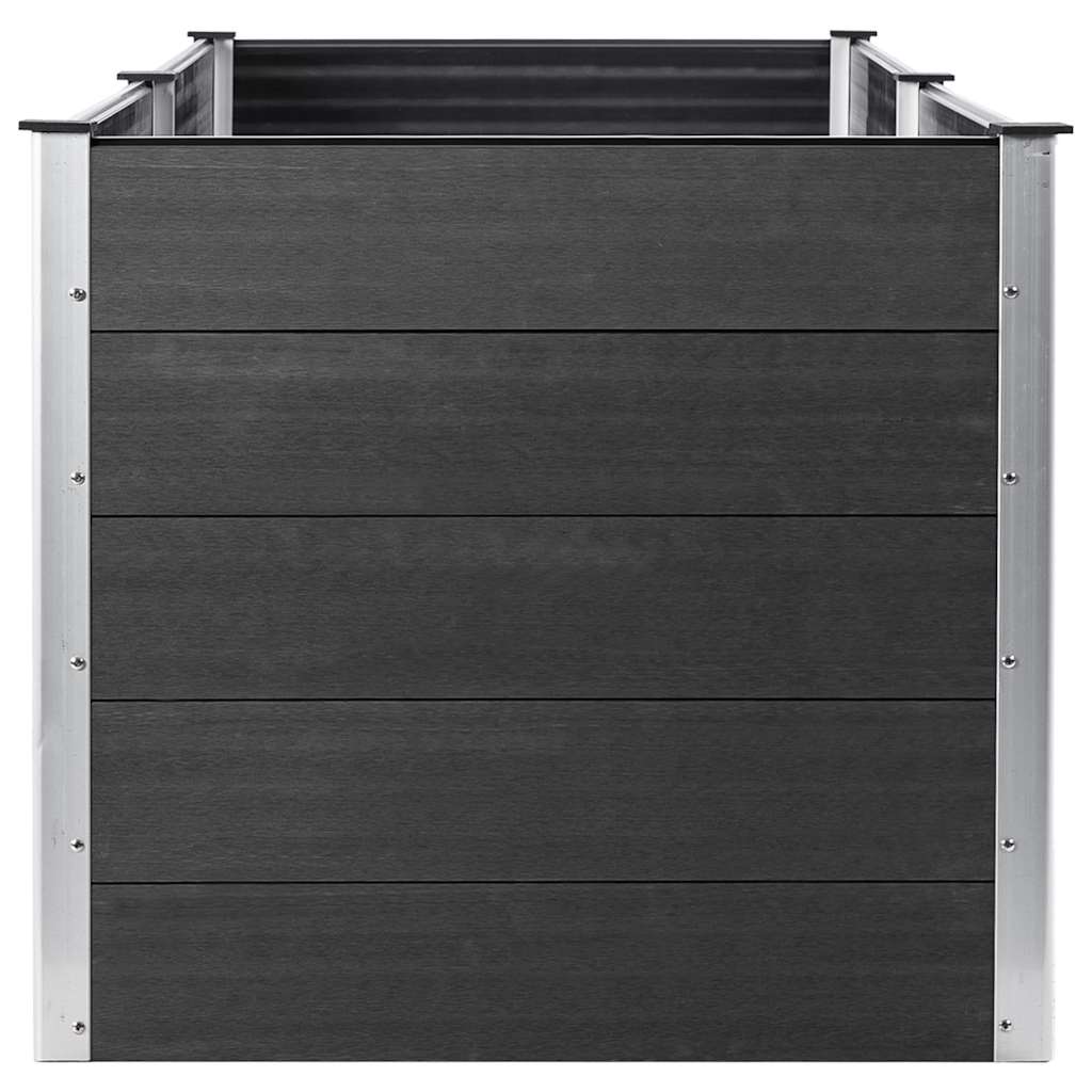 Garten-Hochbeet 250 x 100 x 91 cm WPC Grau