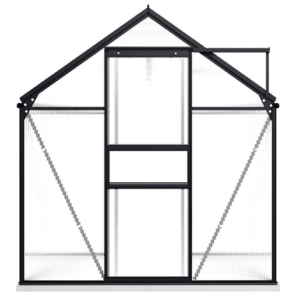 Gewächshaus mit Fundament Anthrazit Aluminium 3,61 m²