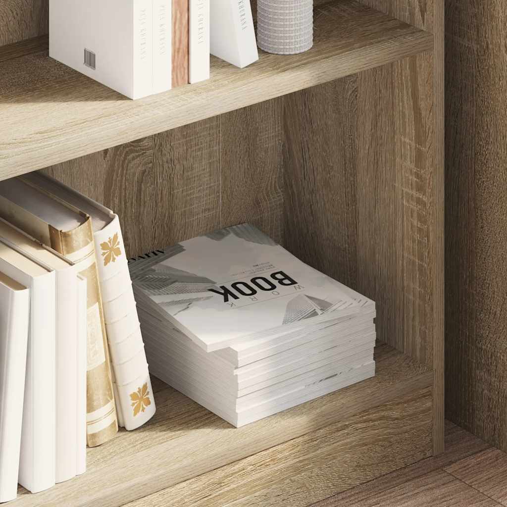 Bücherregal Sonoma-Eiche 80x24x75 cm Holzwerkstoff