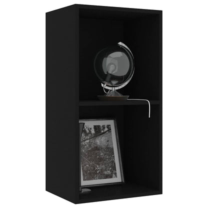 Bücherregal 2 Fächer Schwarz 40x30x76,5 cm Holzwerkstoff