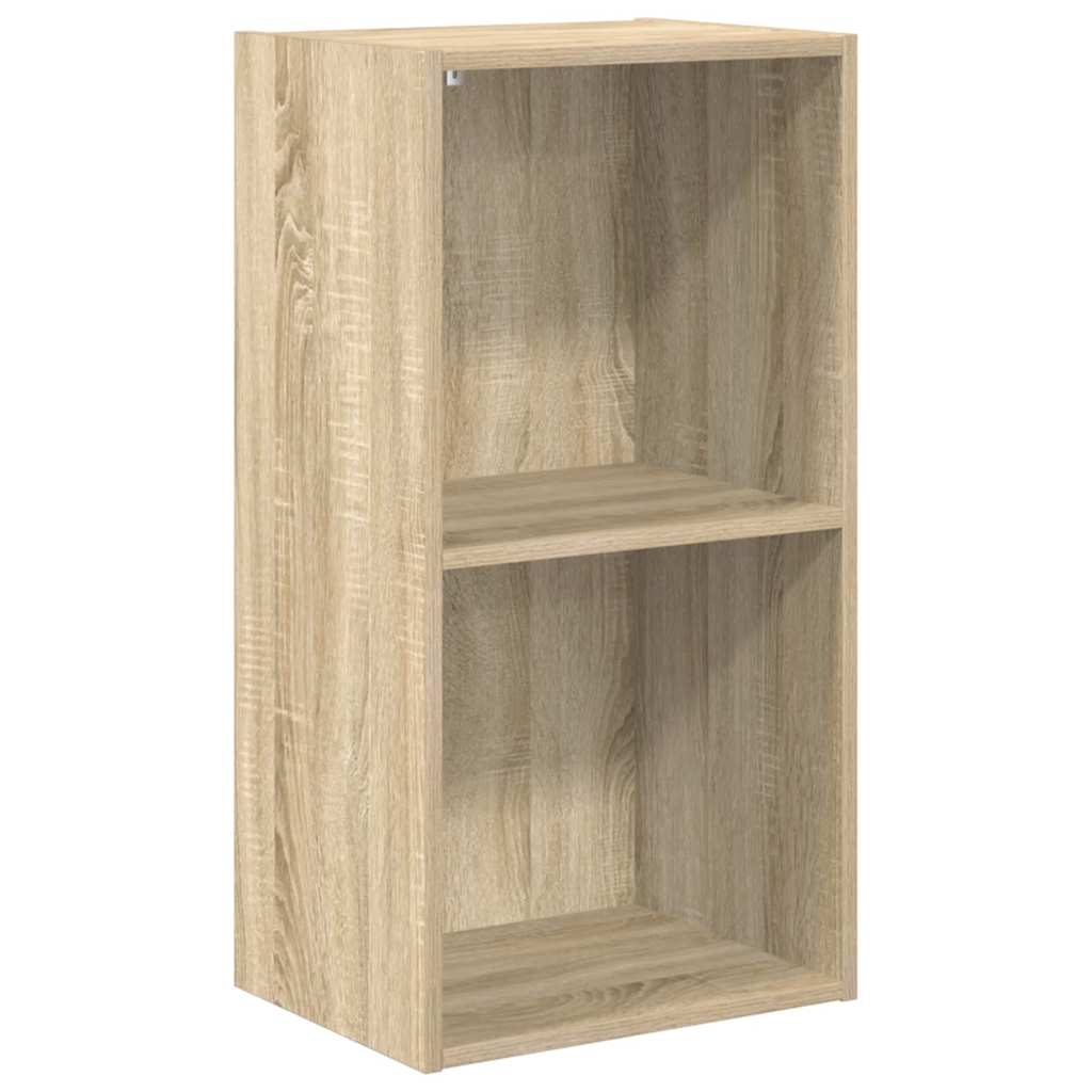 Bücherregal 2 Fächer Sonoma-Eiche 40x30x76,5 cm Holzwerkstoff