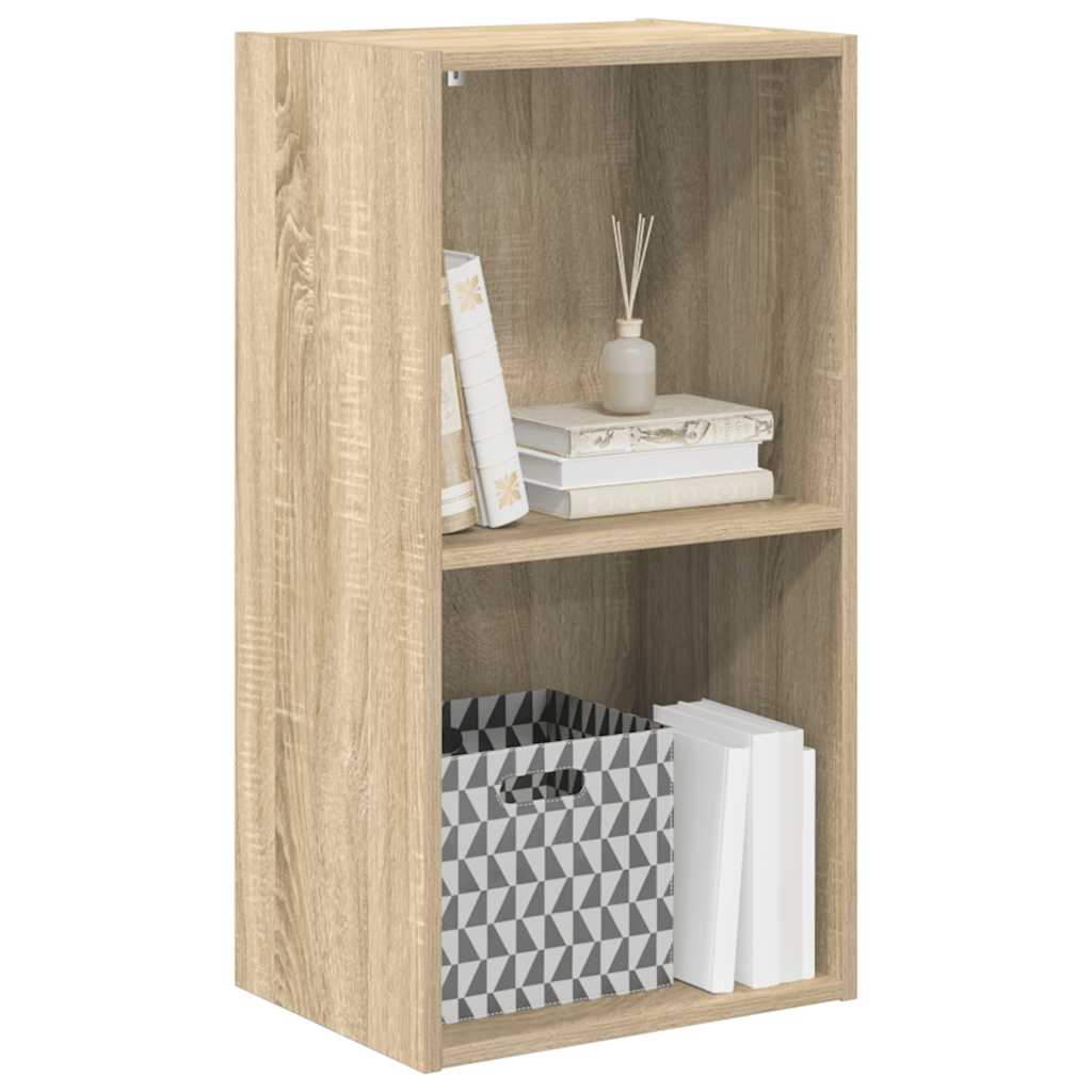 Bücherregal 2 Fächer Sonoma-Eiche 40x30x76,5 cm Holzwerkstoff