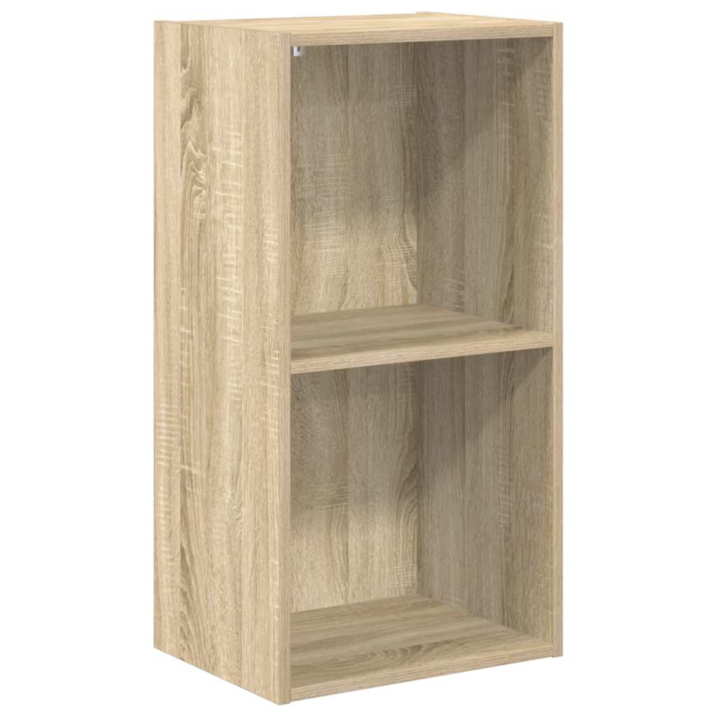 Bücherregal 2 Fächer Sonoma-Eiche 40x30x76,5 cm Holzwerkstoff