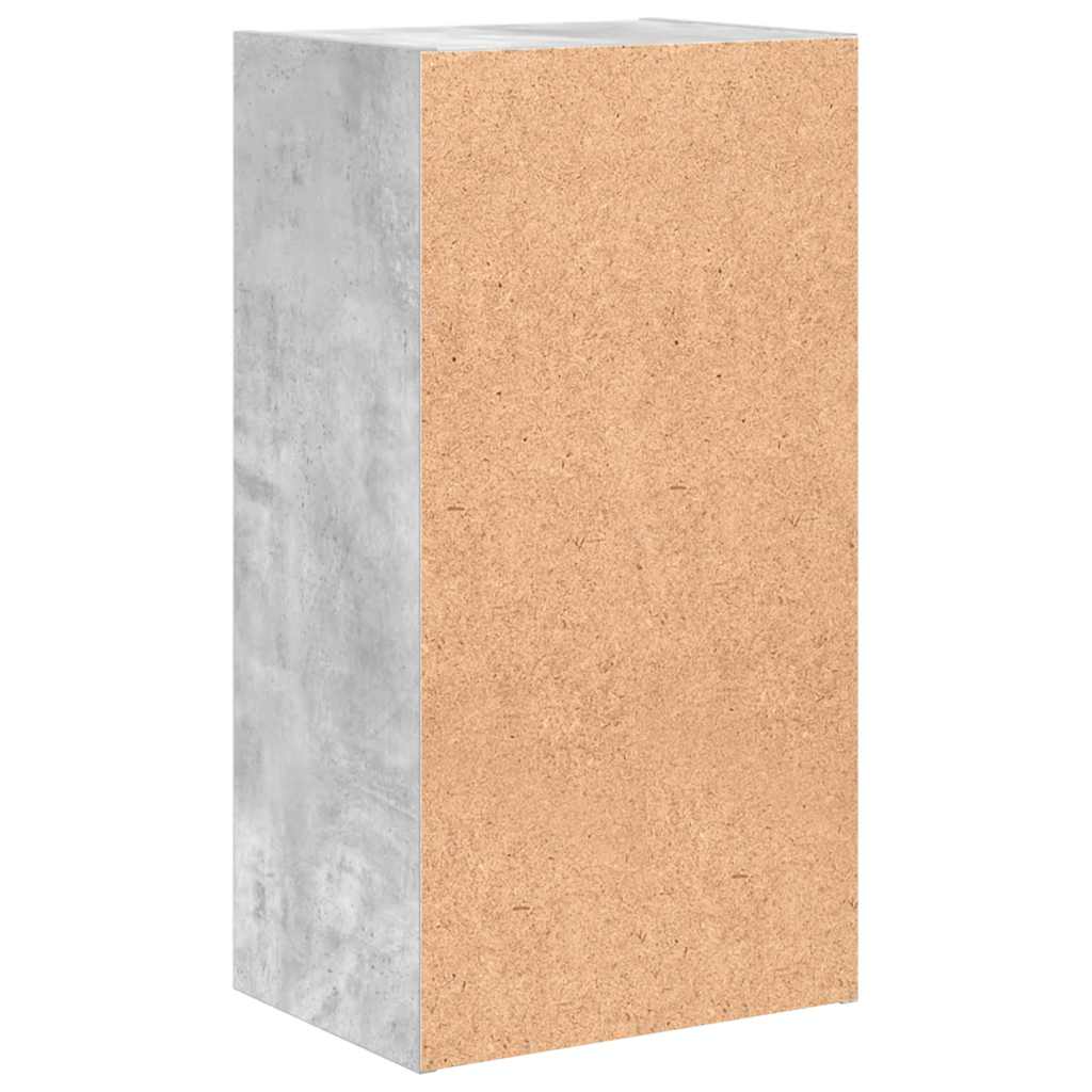 Bücherregal 2 Fächer Betongrau 40x30x76,5 cm Holzwerkstoff