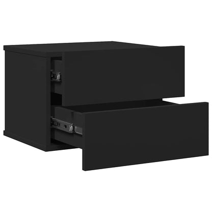 Nachttische 2 Stk. Schwarz 40x30x30 cm Holzwerkstoff