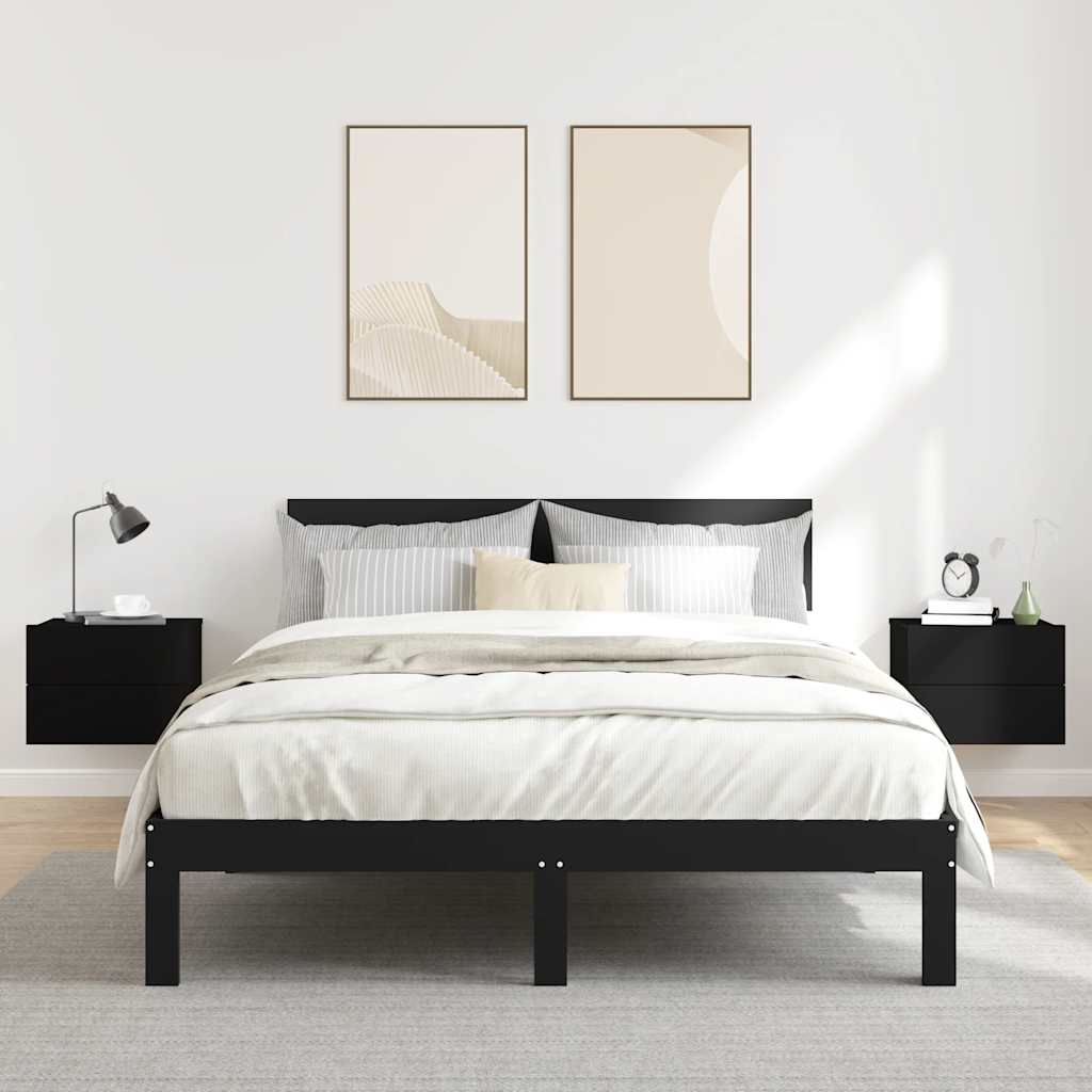 Nachttische 2 Stk. Schwarz 40x30x30 cm Holzwerkstoff