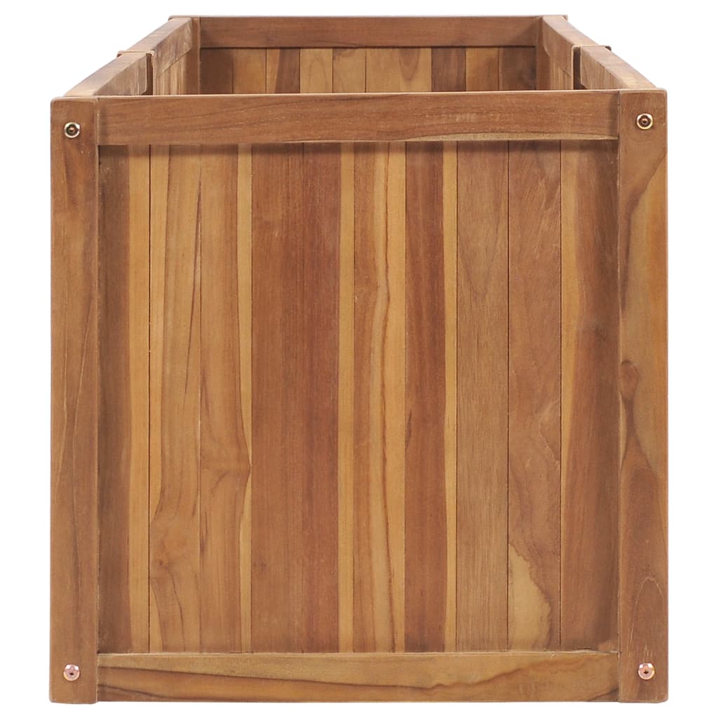 Garten-Hochbeet 200 x 50 x 50 cm Massivholz Teak