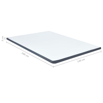 Boxspringbett-Matratzenauflage 200 x 140 x 5 cm Mittelweich