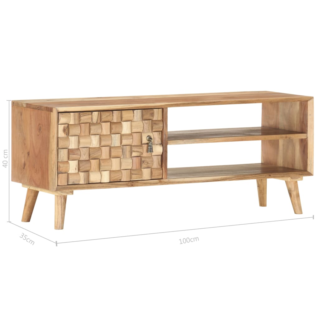 TV-Schrank 100x30x40 cm Massivholz Akazie