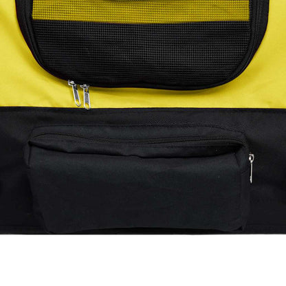 2-in-1 Fahrradanhänger für Hunde und Buggy Gelb und Schwarz