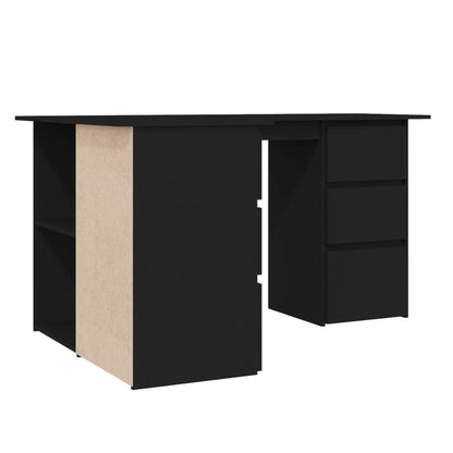 Eckschreibtisch Schwarz 145x100x76 cm Holzwerkstoff