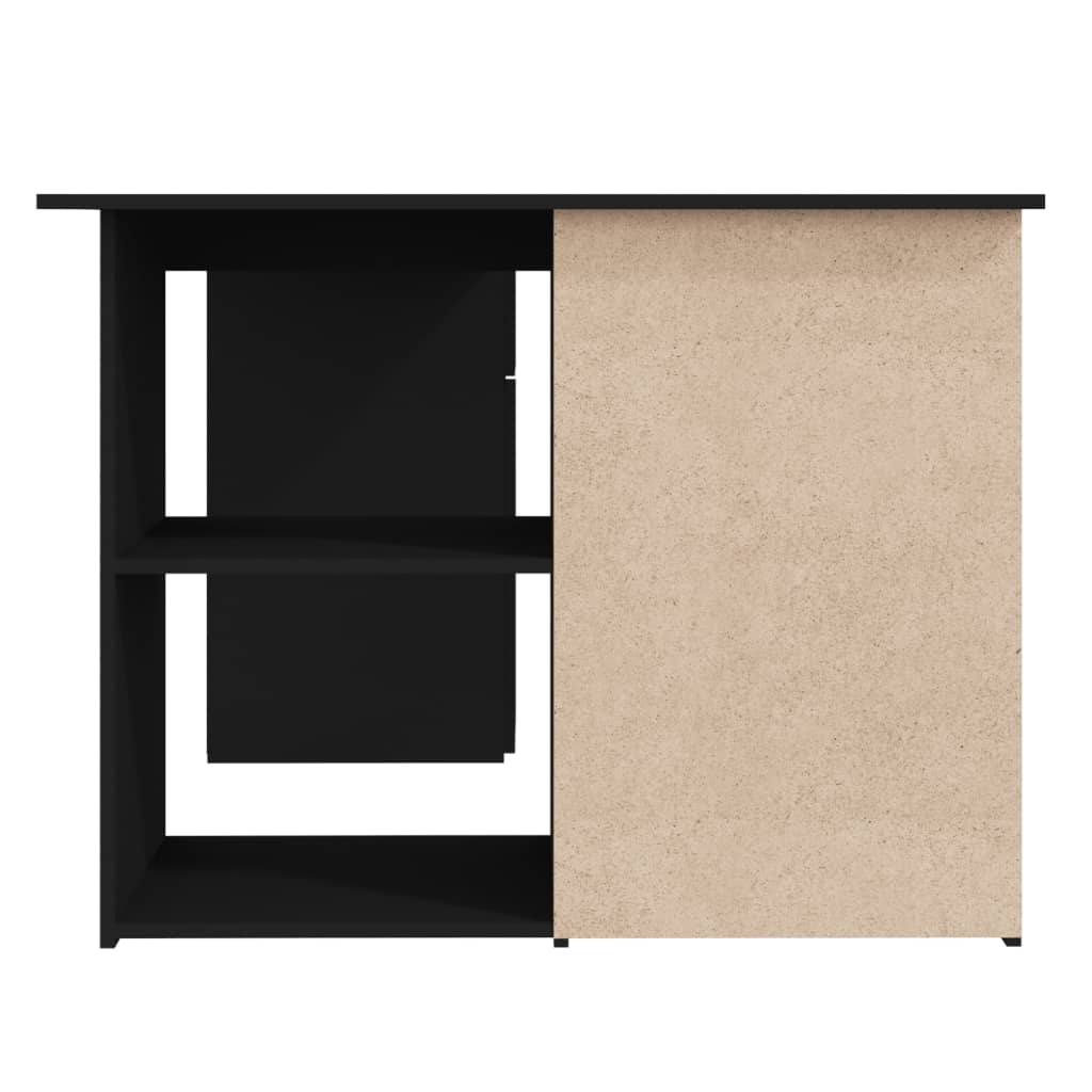 Eckschreibtisch Schwarz 145x100x76 cm Holzwerkstoff