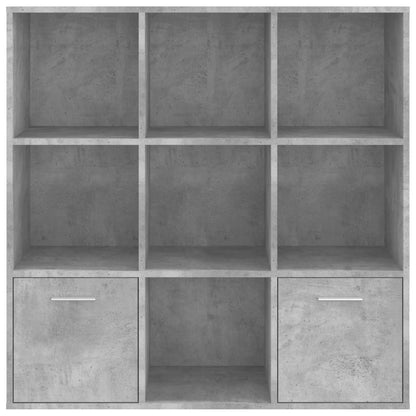 Bücherregal Betongrau 98x30x98 cm Holzwerkstoff