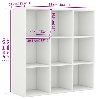 Bücherregal Weiß 98x29x97,5 cm Holzwerkstoff