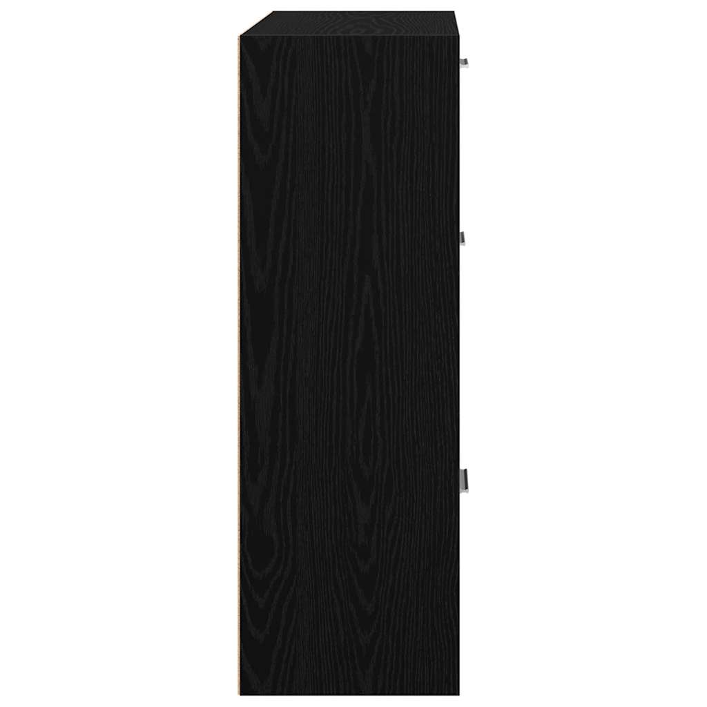 Lagerschrank Schwarz 60x29,5x90 cm Holzwerkstoff