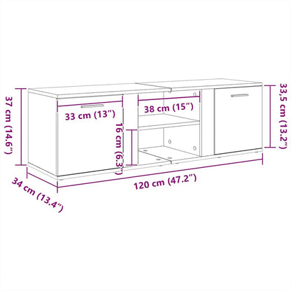 TV-Schrank Sonoma-Eiche 120x34x37 cm Holzwerkstoff