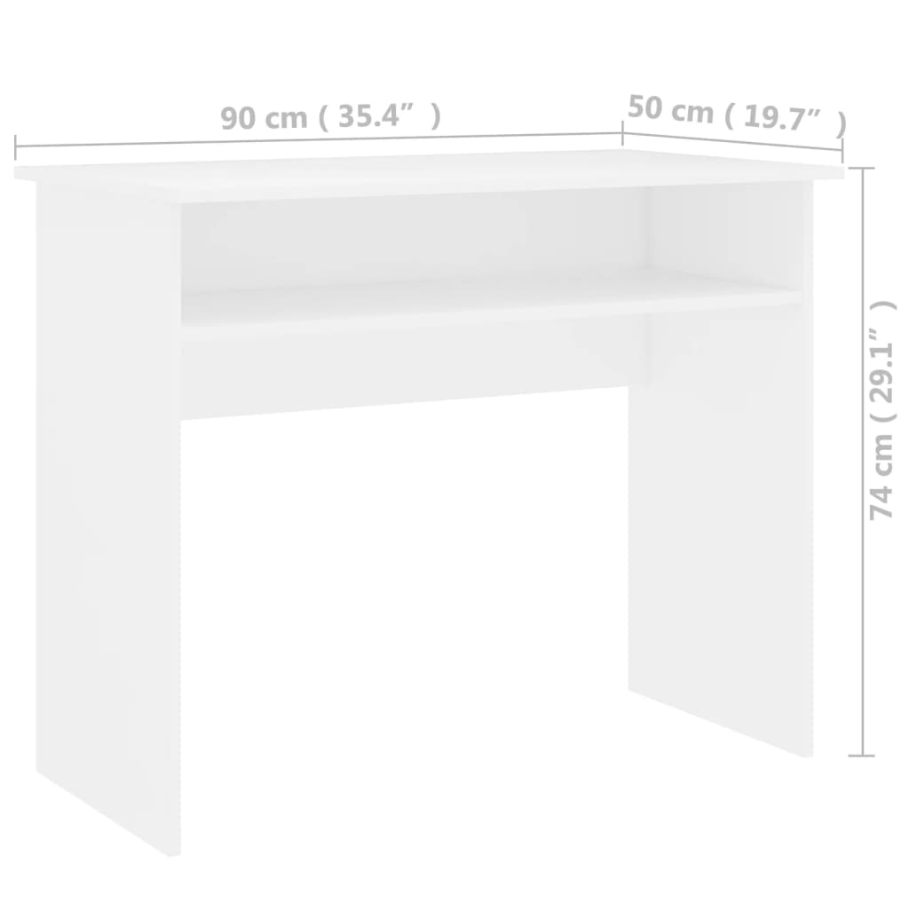 Schreibtisch Weiß 90x50x74 cm Holzwerkstoff