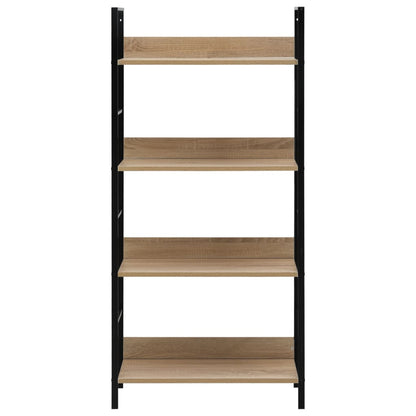 Bücherregal 4 Regalböden Eiche 60×27,6×124,5 cm Holzwerkstoff