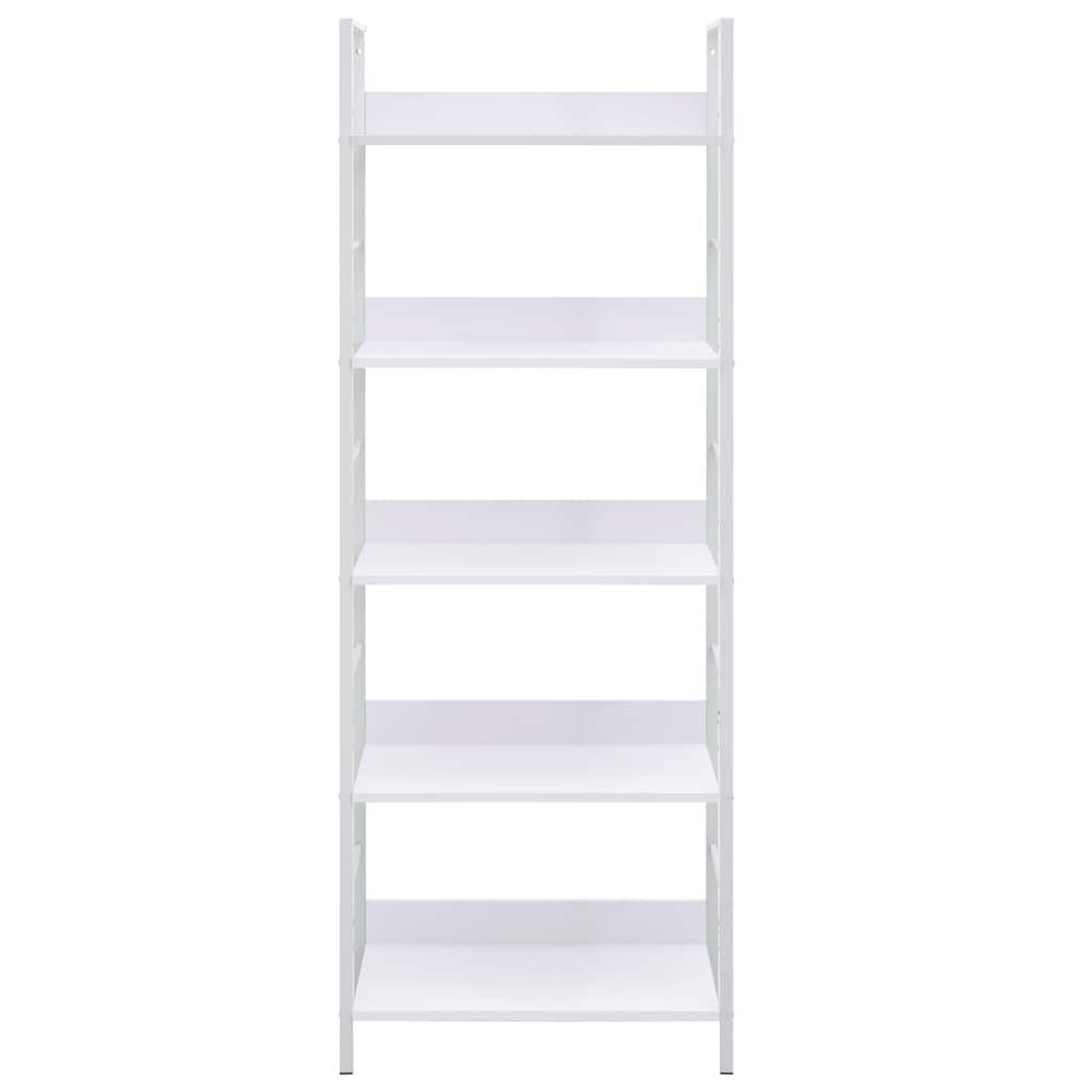 Bücherregal 5 Regalböden Weiß 60x27,6x158,5 cm Holzwerkstoff
