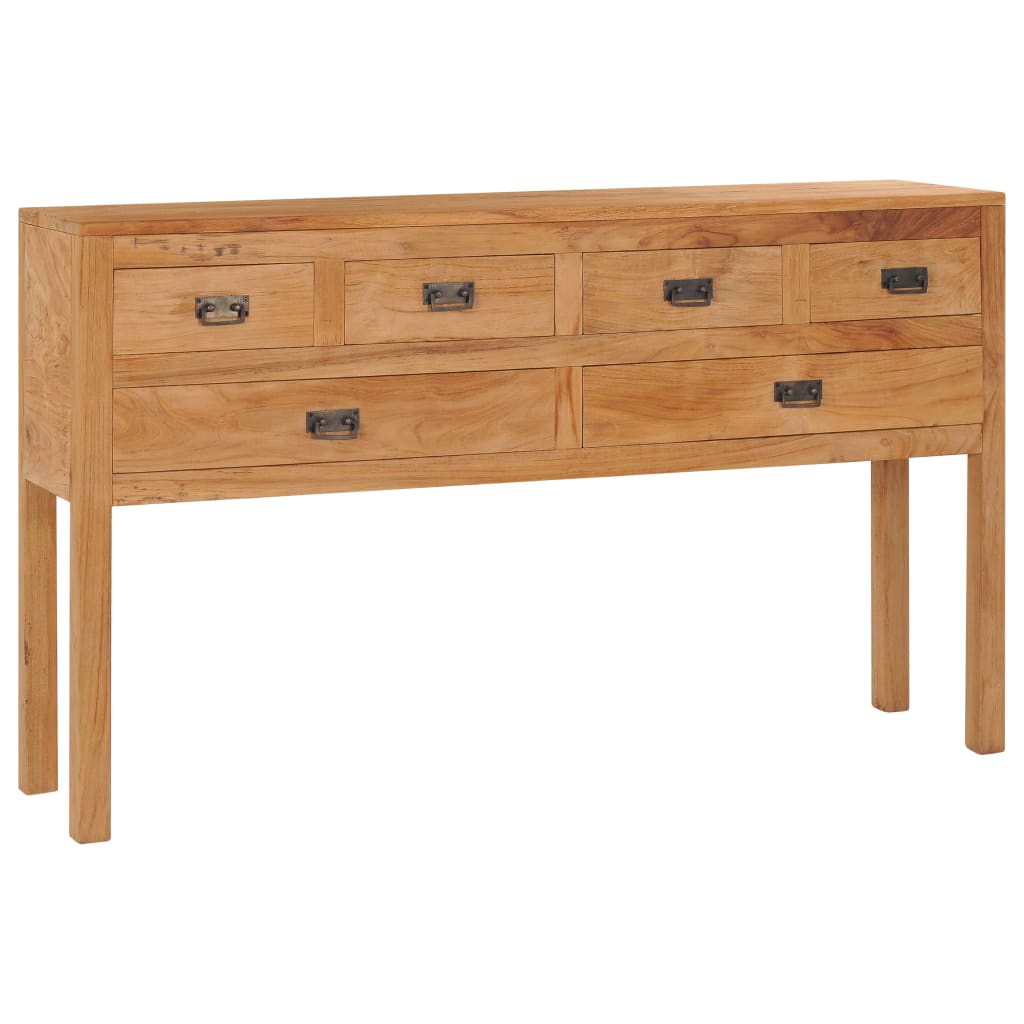 Sideboard 125x30x75 cm Massivholz Teak