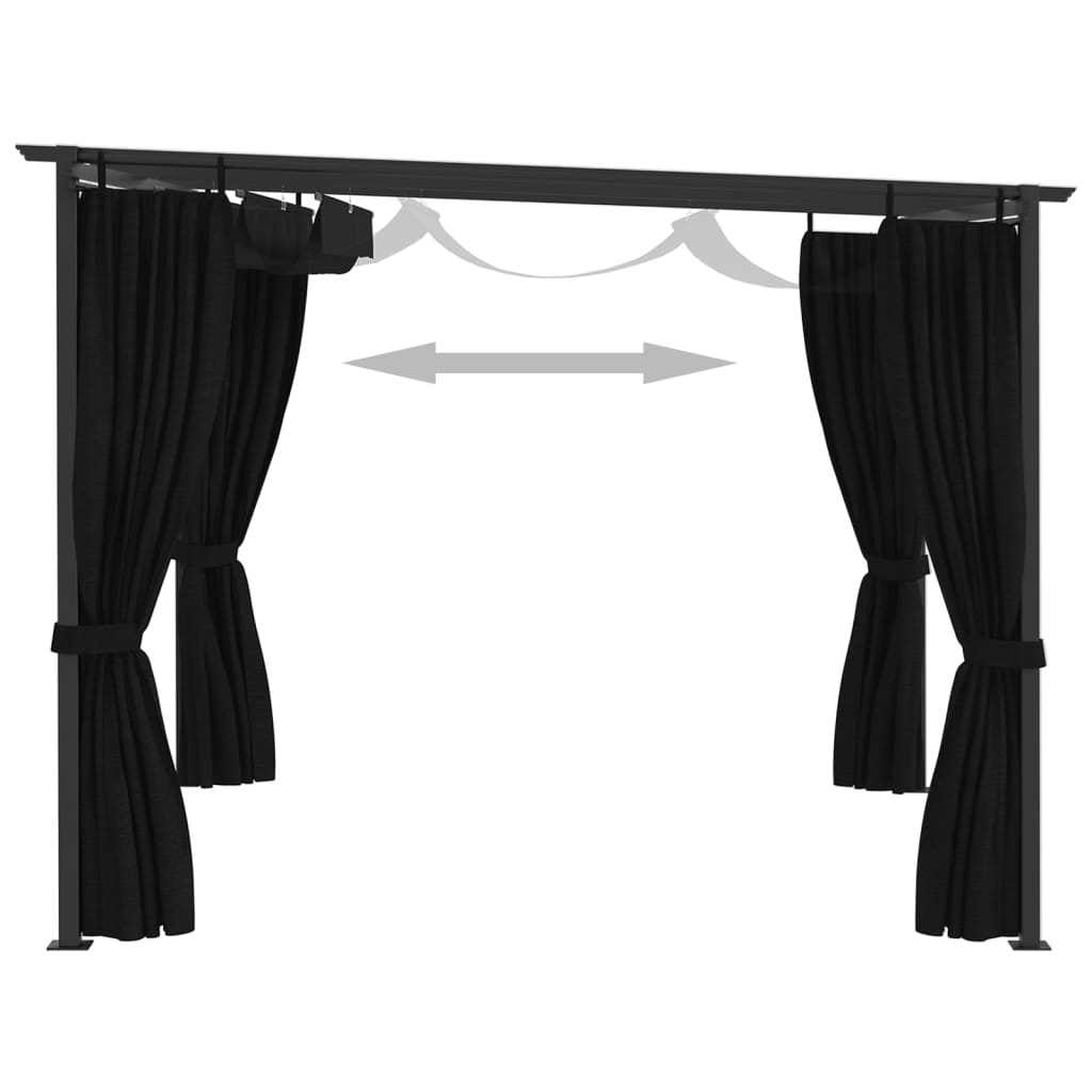 Pavillon 4 x 3 m Anthrazit