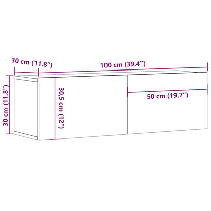 TV-Schrank Sonoma-Eiche 100x30x30 cm Holzwerkstoff