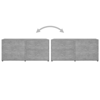 TV-Schrank Betongrau 80x34x36 cm Holzwerkstoff