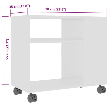 Beistelltisch Weiß 70x35x55 cm Holzwerkstoff