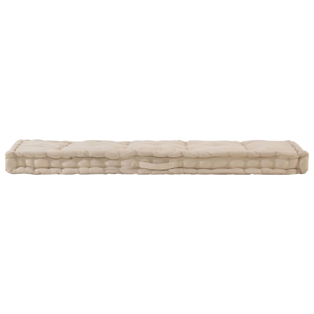 Palettenauflagen 2 Stk. Baumwolle Beige