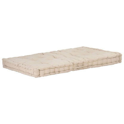 Palettenauflagen 2 Stk. Baumwolle Beige
