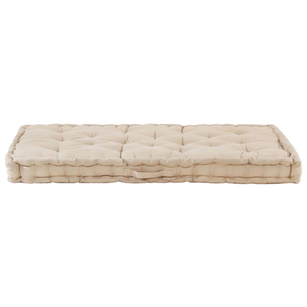 Palettenauflagen 2 Stk. Baumwolle Beige