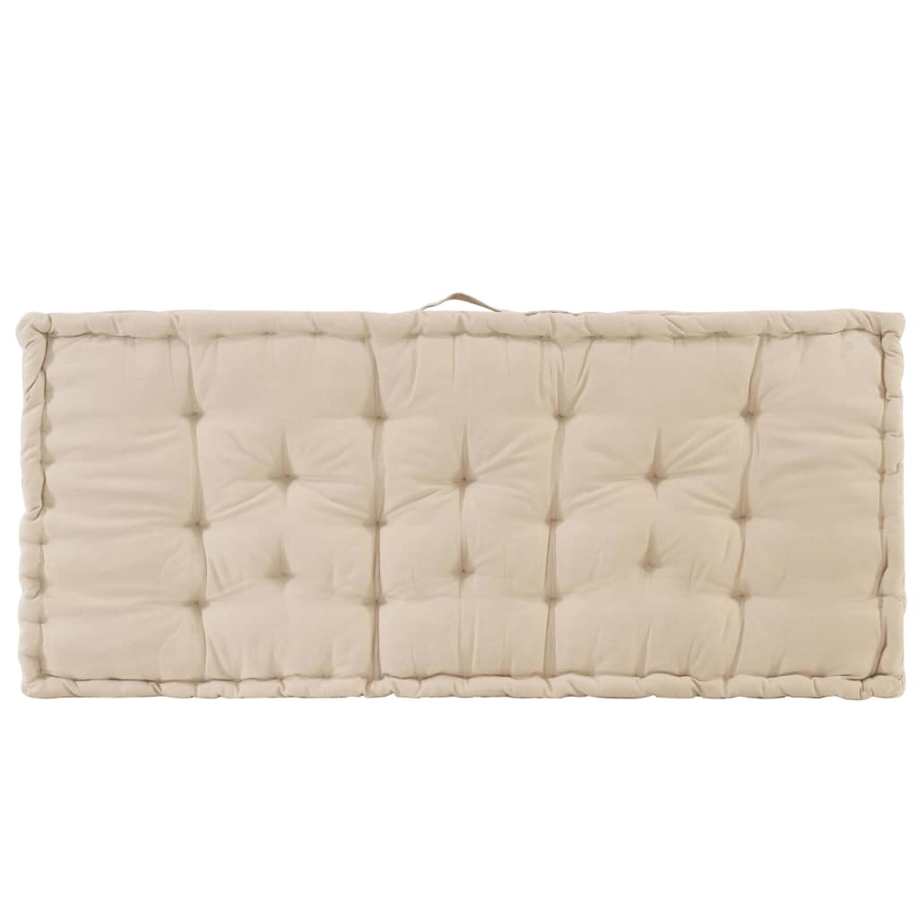 Palettenauflagen 2 Stk. Baumwolle Beige