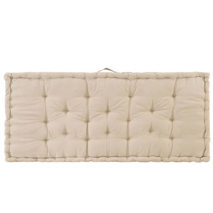 Palettenauflagen 2 Stk. Baumwolle Beige