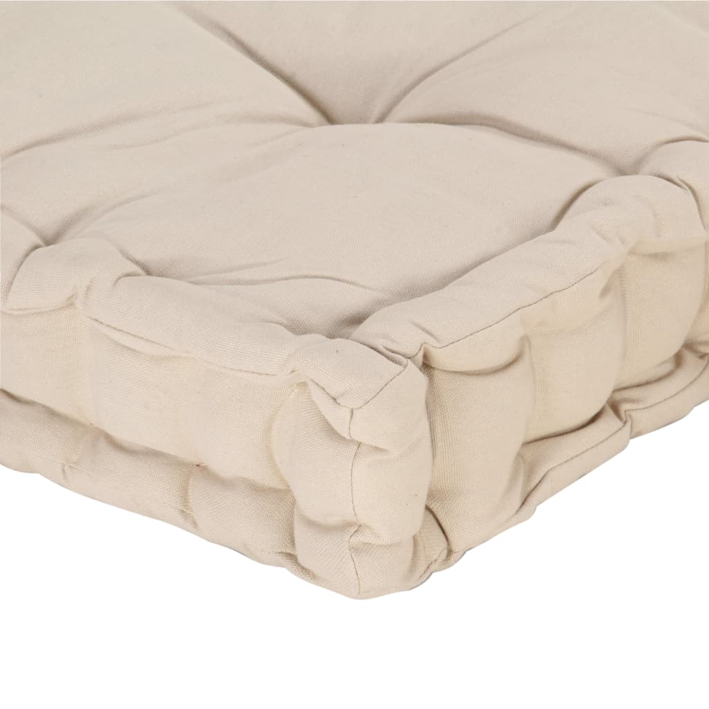 Palettenauflagen 2 Stk. Baumwolle Beige