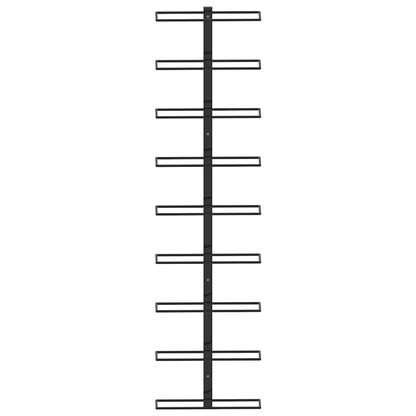 Wand-Weinregal für 9 Flaschen Schwarz Eisen