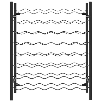 Weinregal für 48 Flaschen Schwarz Metall