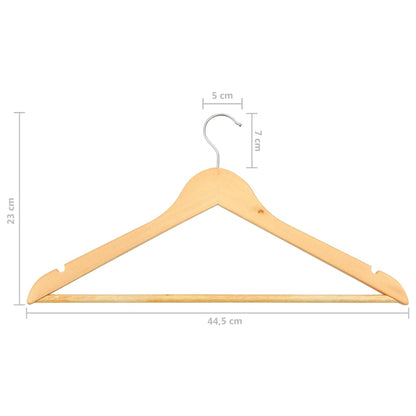 100 Stk. Kleiderbügel-Set Rutschfest Hartholz
