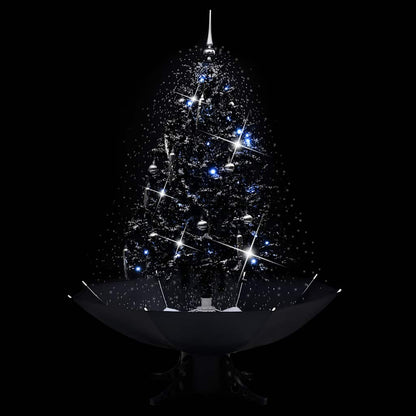 Schneiender Weihnachtsbaum mit Schirmfuß Schwarz 140 cm PVC