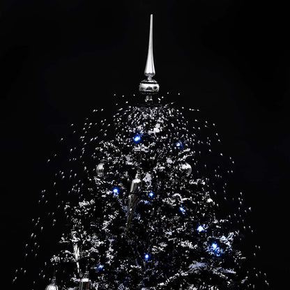 Schneiender Weihnachtsbaum mit Schirmfuß Schwarz 140 cm PVC