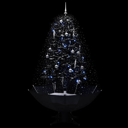 Schneiender Weihnachtsbaum mit Schirmfuß Schwarz 170 cm PVC