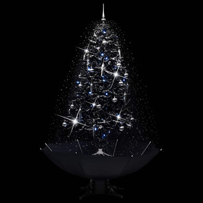 Schneiender Weihnachtsbaum mit Schirmfuß Schwarz 190 cm PVC