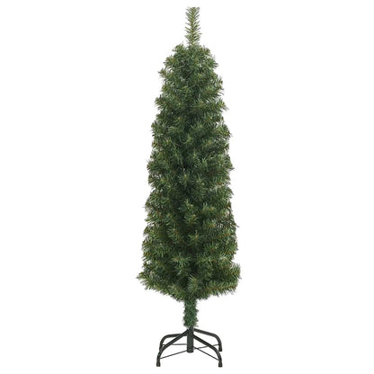Künstlicher Weihnachtsbaum Schlank mit Ständer Grün 150 cm PVC