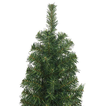 Künstlicher Weihnachtsbaum Schlank mit Ständer Grün 240 cm PVC